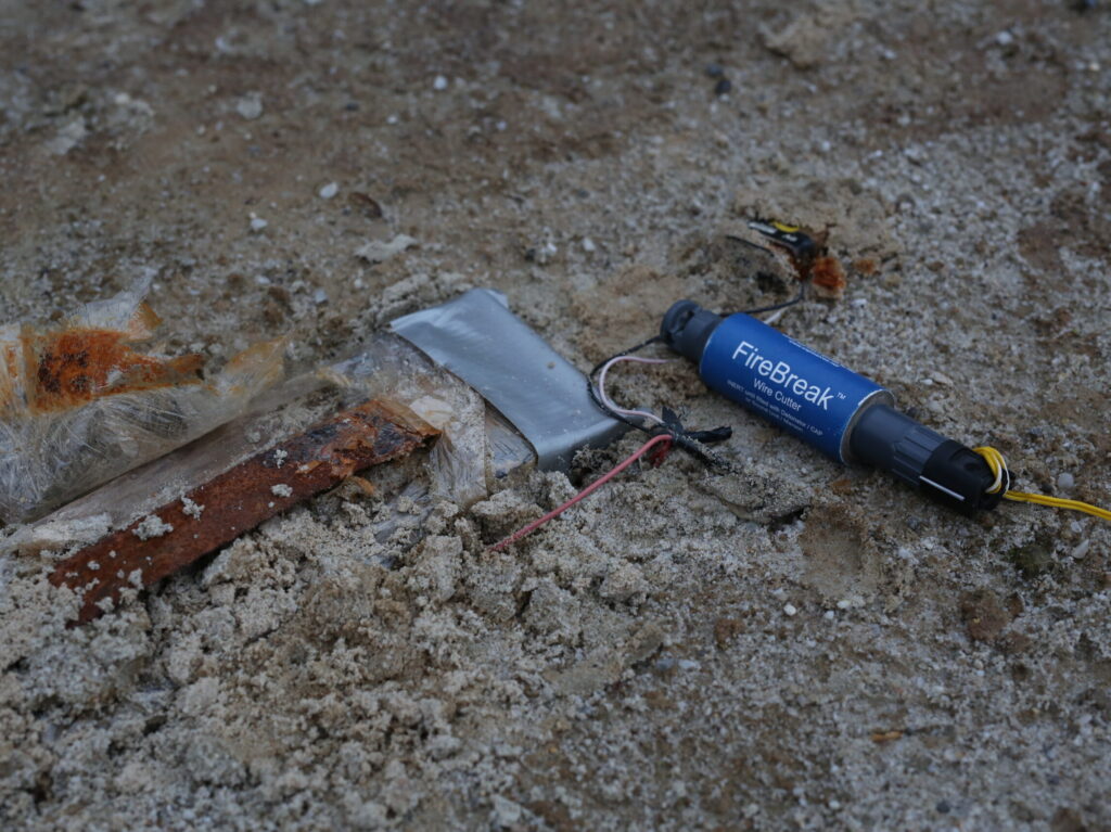 FireBreak placed in position on pressure plate wire